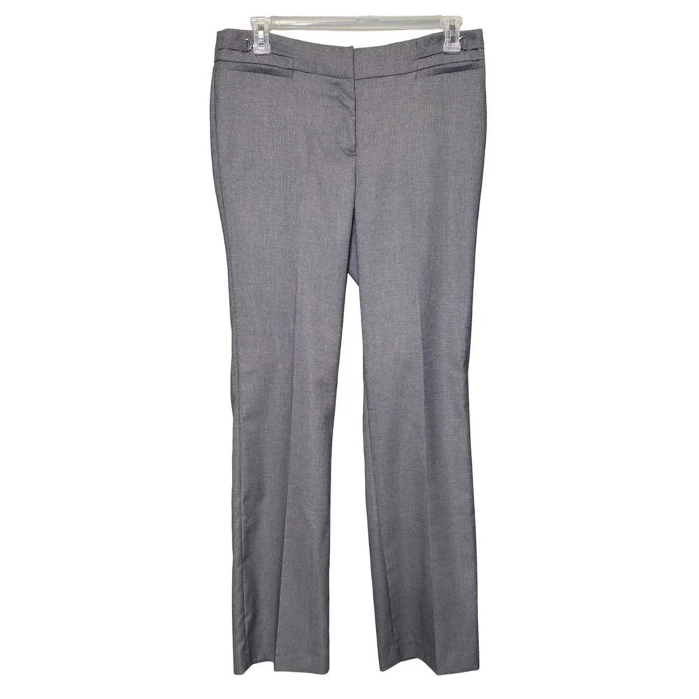 New York & Company Crosby Street Gray Straight Leg Dress Pants 12 Tall NWT‎ Snag